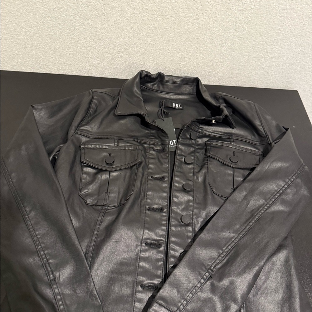 KUT Black Leather Jacket